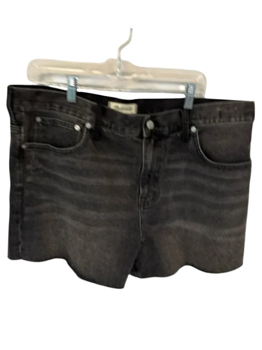 Madewell Size 33 Charcoal Cotton High Waist Cut Off Denim Shorts Charcoal / 33