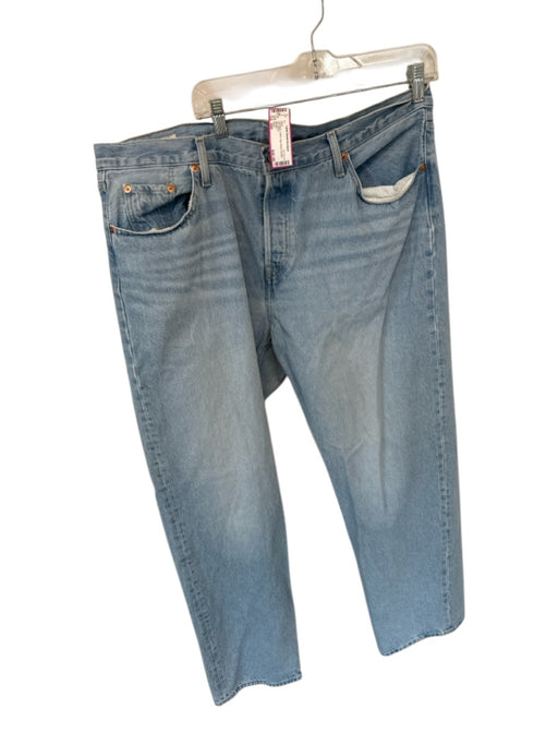 Levi's Size 16W Light Wash Cotton High Waist Straight Leg Jeans Light Wash / 16W