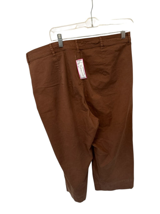 Everlane Size 16 Brown Cotton Blend High Waist Wide Leg Cropped Pants Brown / 16