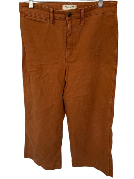 Madewell Size 29 Burnt Orange Cotton Blend Front Pocket Wide Leg Pants Burnt Orange / 29
