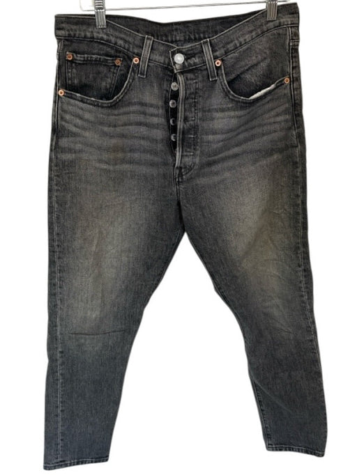 Levi Size 31 Heathered Black Cotton Blend Denim Button Fly Skinny Jeans Heathered Black / 31