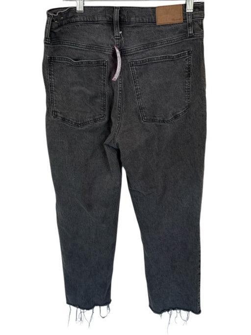 Madewell Size 30 Heather Black Cotton Blend Straight Leg Raw Hem Jeans Heather Black / 30
