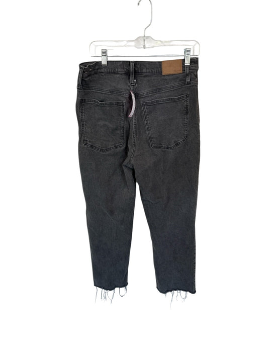 Madewell Size 30 Heather Black Cotton Blend Straight Leg Raw Hem Jeans Heather Black / 30