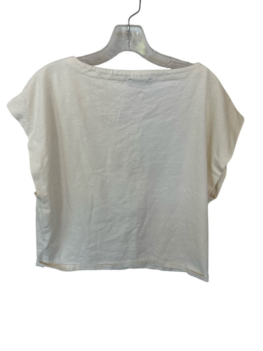 J Crew Size XL Cream Cotton Front Pocket Sleeveless Boatneck Top Cream / XL