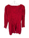 Damson Madder Size 16 Red & Burgundy Cotton Striped Long Sleeve Mini Dress Red & Burgundy / 16