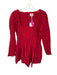 Damson Madder Size 16 Red & Burgundy Cotton Striped Long Sleeve Mini Dress Red & Burgundy / 16