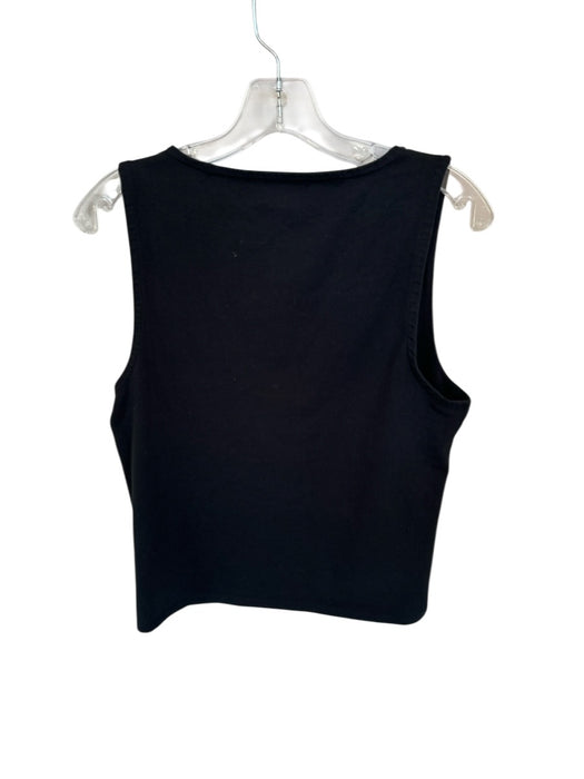 J Crew Size L Black Cotton Blend V Neck Sleeveless Top Black / L