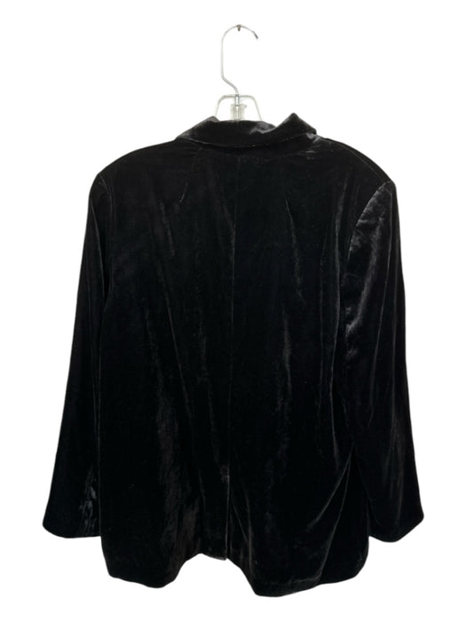 Madewell Size L Black Velvet 2 Buttons Jacket Black / L