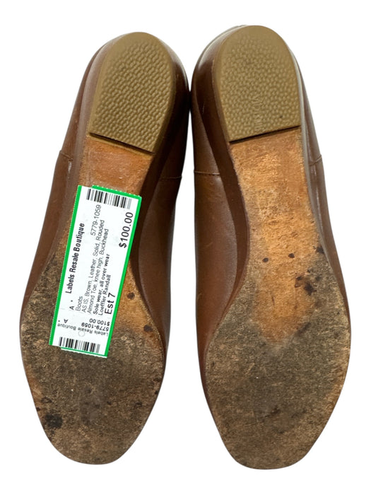 Loeffler Randall Shoe Size Est 7 Brown Leather Solid Rouded Almond Toe Boots Brown / Est 7