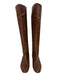Loeffler Randall Shoe Size Est 7 Brown Leather Solid Rouded Almond Toe Boots Brown / Est 7