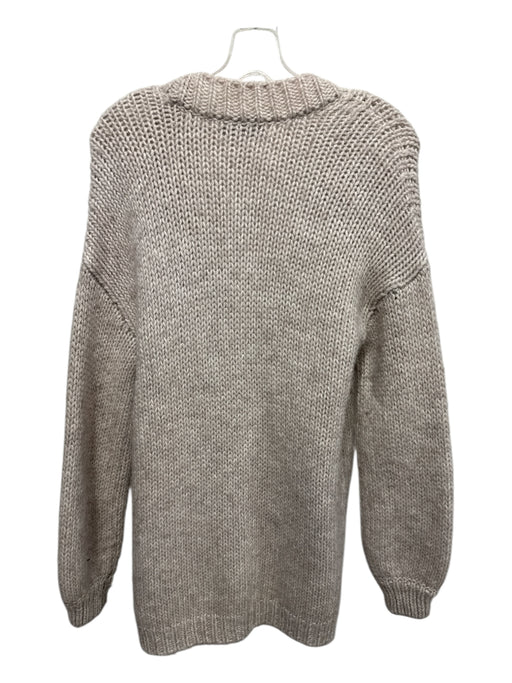 Intermix Size P Beige Wool & Alpaca Knit Open Front Cardigan Beige / P