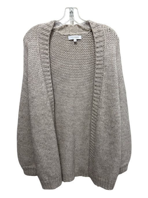 Intermix Size P Beige Wool & Alpaca Knit Open Front Cardigan Beige / P