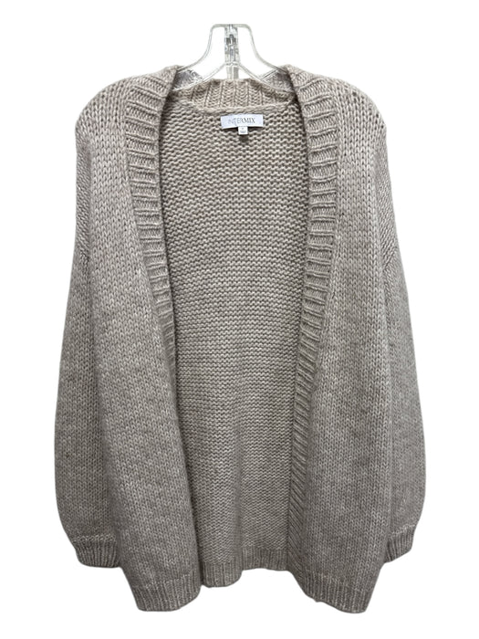 Intermix Size P Beige Wool & Alpaca Knit Open Front Cardigan Beige / P