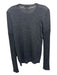 Vera Wang Size M Dark Gray Merino Wool Crew Neck Ribbed Detail Long Sleeve Top Dark Gray / M