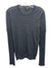 Vera Wang Size M Dark Gray Merino Wool Crew Neck Ribbed Detail Long Sleeve Top Dark Gray / M