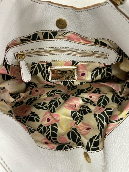 Temperley White Pebbled Leather Gold hardware Magnetic Close Bag White / M