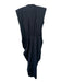 Veronica Beard Size 4 Dark Navy Cotton Cap Sleeve Button Up Gathered Midi Dress Dark Navy / 4
