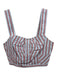 Derek Lam 10 Crosby Size S Blue & Red Cotton Stripe Sleeveless Crop Top Blue & Red / S