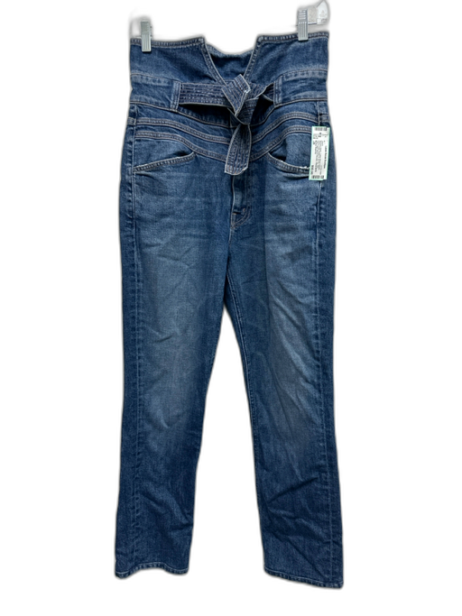 Mother Superior Size 28 Medium Wash Cotton Blend Denim Waist Detail Slim Jeans Medium Wash / 28