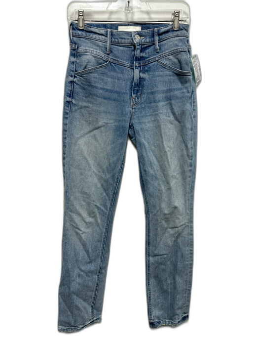 Mother Superior Size 26 Light Wash Cotton Blend Denim High Waist Slim Jeans Light Wash / 26