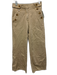Derek Lam 10 Crosby Size 2 Khaki Beige Cotton Blend Sailor Buttons Raw Hem Pants Khaki Beige / 2