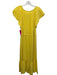 Velvet Size XS Yellow Cotton Cap Sleeve Drawstring Waist Wide Neck Midi Dress Yellow / XS