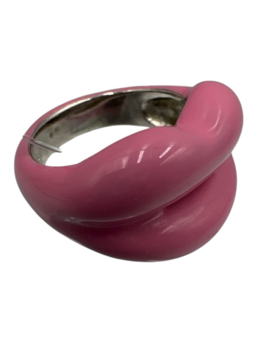 Solange Azagury-Partridge Bubblegum Pink 925 Silver Enamel Lips Ring Bubblegum Pink