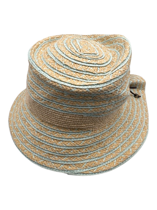 Cappelli Beige & Green Paper Bow detail Woven Hat Beige & Green / One Size