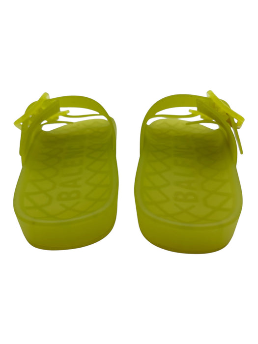 Balenciaga Shoe Size 38 Fluorescent Yellow Plastic Double Buckle Slide Sandals Fluorescent Yellow / 38