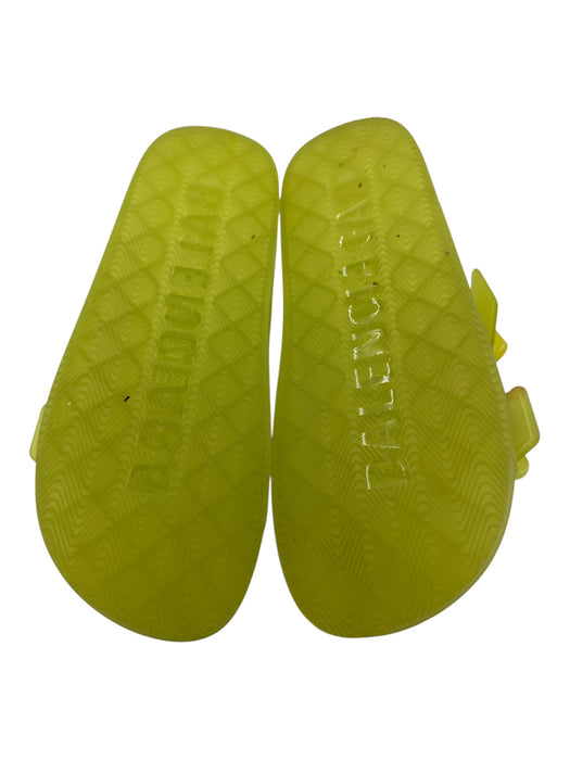 Balenciaga Shoe Size 38 Fluorescent Yellow Plastic Double Buckle Slide Sandals Fluorescent Yellow / 38