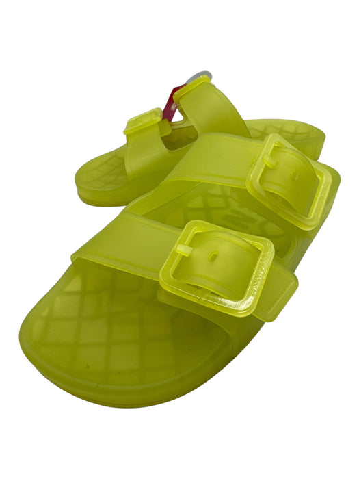 Balenciaga Shoe Size 38 Fluorescent Yellow Plastic Double Buckle Slide Sandals Fluorescent Yellow / 38