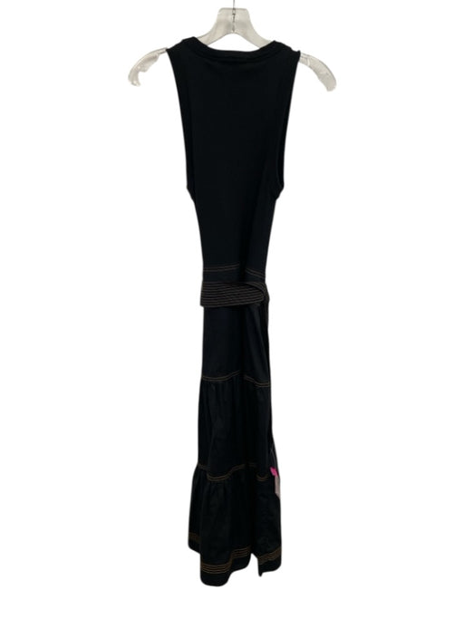 Veronica Beard Jeans Size M Black Pima Cotton Blend Sleeveless Ribbed Knit Dress Black / M