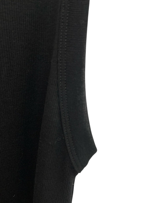 Veronica Beard Jeans Size M Black Pima Cotton Blend Sleeveless Ribbed Knit Dress Black / M