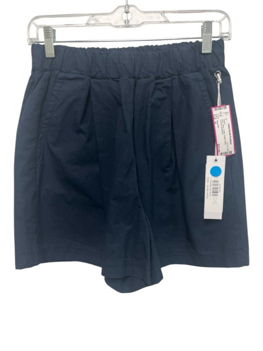 Stateside Size M Navy Cotton Elastic Waist Pockets Shorts Navy / M