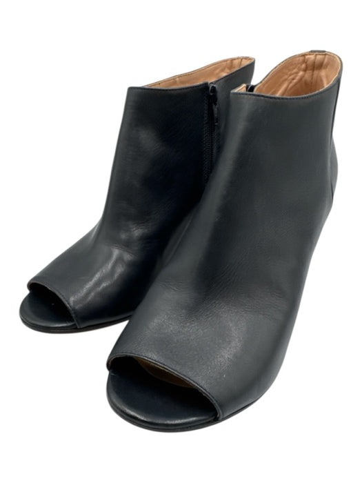Maison Margiela Shoe Size 38.5 Navy Leather open toe Zip Close Block Heel Boots Navy / 38.5