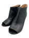 Maison Margiela Shoe Size 38.5 Navy Leather open toe Zip Close Block Heel Boots Navy / 38.5