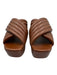 Mercedes Castillo Shoe Size 8 Brown Leather open toe Platform Block Heel Sandals Brown / 8