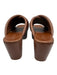 Mercedes Castillo Shoe Size 8 Brown Leather open toe Platform Block Heel Sandals Brown / 8