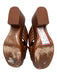 Mercedes Castillo Shoe Size 8 Brown Leather open toe Platform Block Heel Sandals Brown / 8
