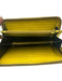 Yves Saint Laurent Yellow Patent Leather Zip Close Logo Wallets Yellow