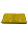 Yves Saint Laurent Yellow Patent Leather Zip Close Logo Wallets Yellow