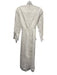Rebecca Taylor Size XS White Cotton V Neck Button Down 3/4 Sleeve Dress White / XS