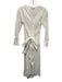 Rebecca Taylor Size XS White Cotton V Neck Button Down 3/4 Sleeve Dress White / XS