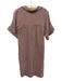 Sundays Size M Dusty Purple Cotton Gauze Short Sleeve V Neck Knee length Dress Dusty Purple / M