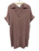 Sundays Size M Dusty Purple Cotton Gauze Short Sleeve V Neck Knee length Dress Dusty Purple / M