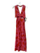 Z&L Size S Pink & Orange Cotton Floral Sleeveless Cut Out Beaded Detail Dress Pink & Orange / S