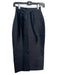 Dolce & Gabbana Size 40 Black Silk Button & Zip Darted Front Back Slit Skirt Black / 40