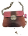 Prada Pink, Tan, Brown Leather Snake Skin Chain Strap Tassle Detail Bag Pink, Tan, Brown / XS