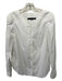 Veronica Beard Size S White Cotton V Neck Button Up Puff Shoulder Top White / S