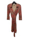 Diane Von Furstenberg Size 6 Orange & Brown Silk Geometric Wrap 3/4 Sleeve Dress Orange & Brown / 6